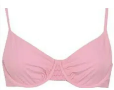 £8.99 • Buy Jack Wills Carlton Balcony Elkfield Underwire Bikini Top Pink Swimwear Bra 32b