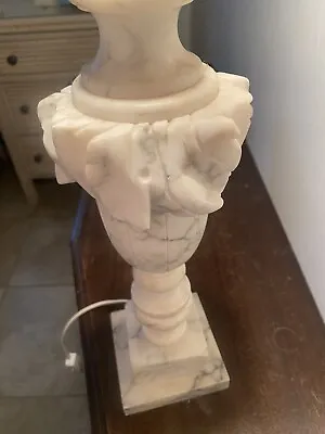 Vintage Carved Marble/Alabaster Table Lamp • $65