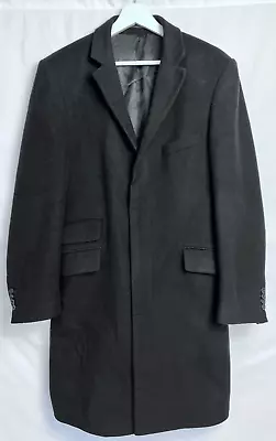 £65 • Buy Savile Row Alexandre London Black Wool/Cashmere Long Overcoat Top Coat Men’s 38
