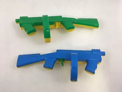 Toy Tommy Gun Click Toy Vintage Lional Blue Green Yellow Plastic Noisemaker • $12