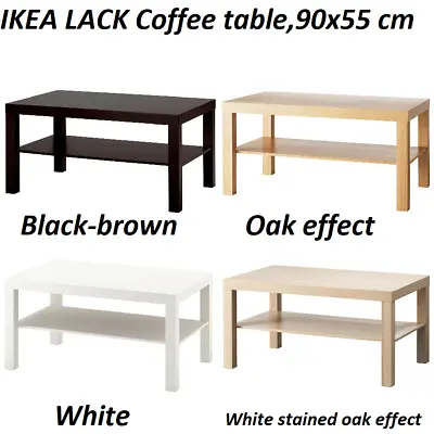 IKEA LACK Coffee Table Centre Table With Shelf Living Room Home Office 90x55 Cm • £47.61