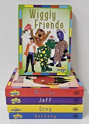The Wiggles 2005 Cardboard Book Set Wiggly Friends Anthony Jeff Murray Greg • $50.96