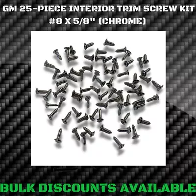 1954-1988 Cutlass Hurst 442 A B Pillar Interior Panel T-Top Trim Screws CHROME • $15.96