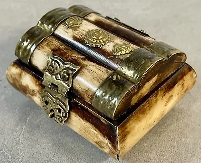 Pirate Treasure Chest Jewelry Trinket Box With Owl Clasp - India • $17