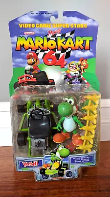NEW ✹ MARIOKART 64 ✹ YOSHI ✹ Toybiz Super Mario Toy Figure Nintendo 1999 • $219.30