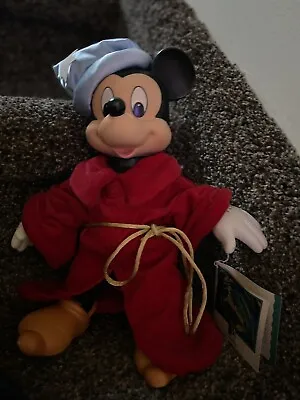 Disney Sorcerer Mickey Mouse Cloth Doll With Porcelain Head Hands & Feet LE • $100