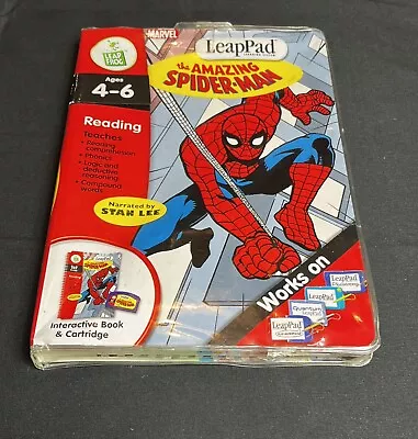 LeapFrog LeapPad Marvel Spider Man Interactive Book And Cartridge Age 4 - 6 Yrs • £4