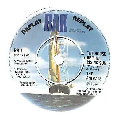 £7.19 • Buy The Animals The House Of The Rising Sun UK 7  Vinyl Record 1982 RR1 RAK VG+