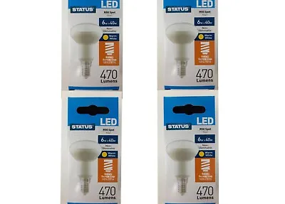 4  X  6w =40w LED Spotlight Reflector Light Bulb R50 SES E14 Warm White 3000K • £11.49