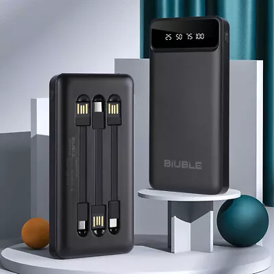 $24.99 • Buy 900000mAh LCD Power Bank USB Type-C External Battery Charger For IPhone Android