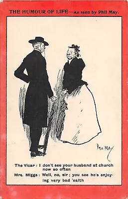 £3.60 • Buy Postcard Comic Humour Of Life  Vicar Wife Husband Church Phil May