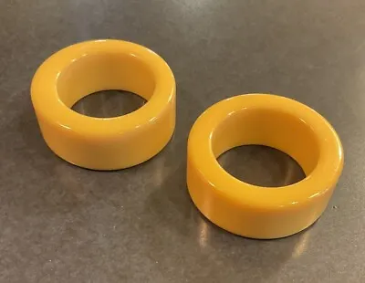 Set Of Two Vintage Yellow Bakelite Napkin Rings • $33.22