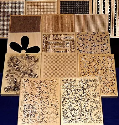 $9.99 • Buy Large Background Rubber Stamps Assorted Designs 6 X 5 Your Choice By Stampin Up