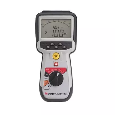 Megger MIT410/2 Insulation Tester - 50/100/250V/500V/1000V Insulation + 600V ... • £590