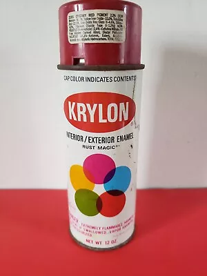 Vintage 1991 Krylon 12 Oz Spray Paint Can - 2101 Cherry Red • $34.92