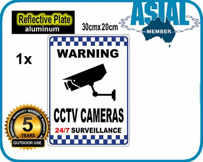 Reflective CCTV Cameras SURVEILLANCE METAL Warning Sign Security System Video • $12