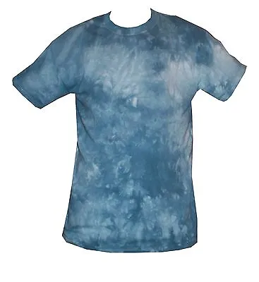 T Shirt Tie Dye All Sizes Blue  Scrunch Hand Dyed In The UK • £18.75
