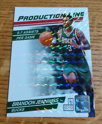 2010 Donruss Brandon Jennings Production Line Press Proof Refractor /100 Bucks • $1.50