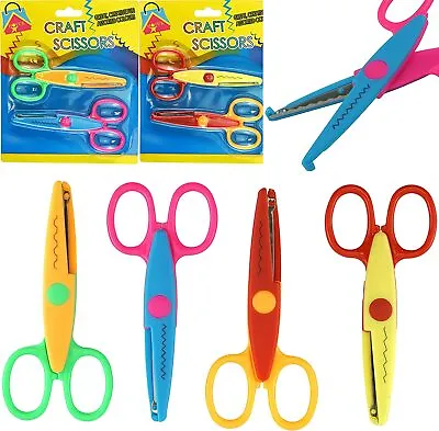 £3.59 • Buy Kids Toddlers Safe Tip Paper Scissors, Children School Pattern Cut Arts & Crafts