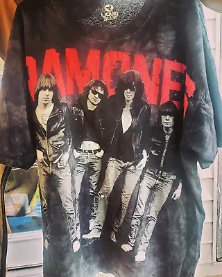 Ramones Liquid Blue Shirt XL Punk Legenfs AOP Rare Joey Johnny Dee Dee Marky • $38