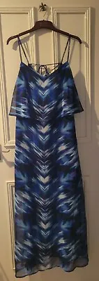 £14.99 • Buy Butterfly By Matthew Williamson Blue Maxi Dress Size 12