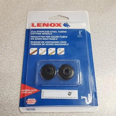 = Lenox 2 Pc Stainless Steel Tubing Cutter Wheels 3/4  19mm 1921695 NEW • $10.99