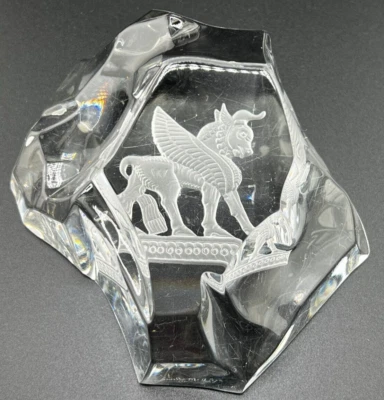 $40 • Buy Val St. Lambert Crystal Griffin Paperweight