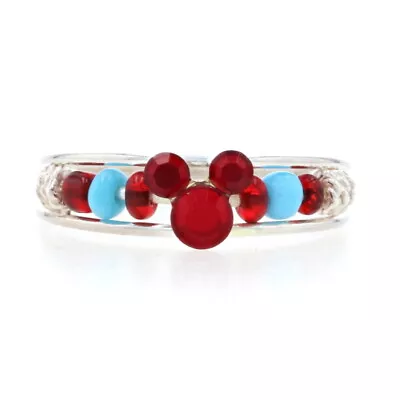 NEW Disney Mickey Mouse Ring - 925 Sterling Silver Red & Blue Child's Size 3 • $7.99