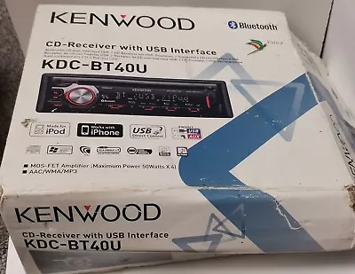 Kenwood KDC-BT40U DAB Car Stereo Bluetooth CD USB Telephone Radio Head Unit • £79.99