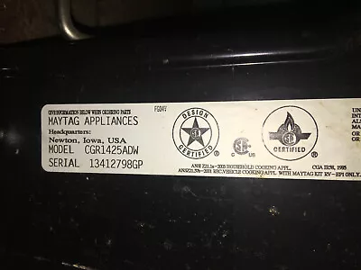 Maytag CGR1425ADW Gas Stove Parts Out - Please Check Availbility & Send Offer • $0.99