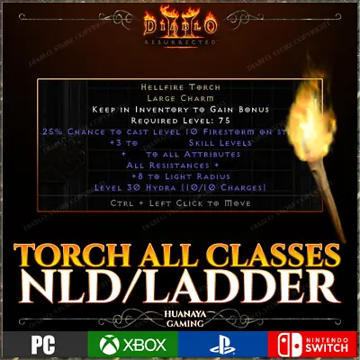 ✅ D2r Hellfire Torch All Classes ✅ Pc Ps4 Ps5 Xbox Switch ✅ Diablo 2 Resurrected • $2.99