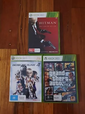 Hitman Absolution Dead Or Alive 4 And Grand Theft Auto 5 On Xbox 360 • $21