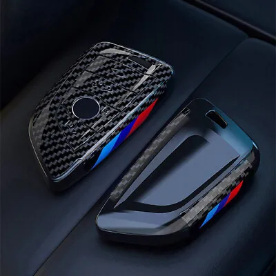 Carbon Car Key Case Fob Cover Shell For BMW X3 X4 X5 X6 X7 Accessories • $16.69