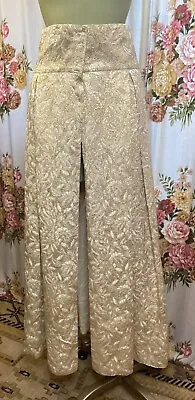 60s Gold And Ivory Brocade Overskirt • £45