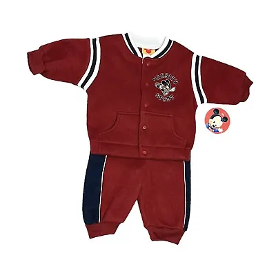 Disney Baby Mickey Vintage 2 Piece Football Varsity Outfit Size 6-9 Months New • $39.99