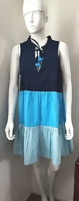 Mud Pie Women's Sleeveless  100% Cotton Dress Multicolor Sz L NWT  • $19.99