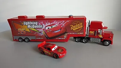 Disney Pixar Cars Lightning McQueen Mack SuperlinerTrailer Semi Truck Mattel 12  • $12