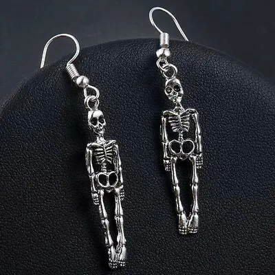 Halloween Earrings Vintage Skeleton Dangle For Women Men Jewelry Party Free  Bag • £3.21