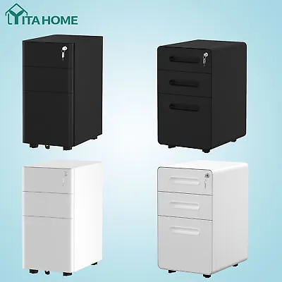 $128.99 • Buy YITAHOME 3 Drawer Vertical File Cabinet Office Designs Vertical With Pencil Tray