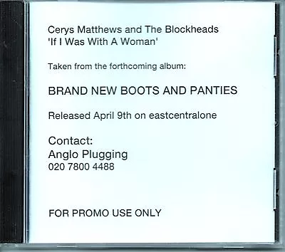 CERYS MATTHEWS AND THE BLOCKHEADS -If I Was With A Woman- Mega Rare CD-r Promo • £7.97