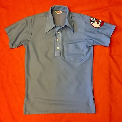 Vintages 70's Chain Stitch Pla-Shirt Dunbrook Bowling Shirt NBA Calif Patch S • $49.98