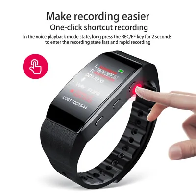 Digital Wrist Watch Voice Recorder Watch Dictaphone Audio Recorder MP3 Player • $26.92