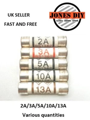 £14.69 • Buy Domestic Plug Top Fuses 13a Household Mains Fuse 2a 3a 5a 10a 13amp Amp Ceramic