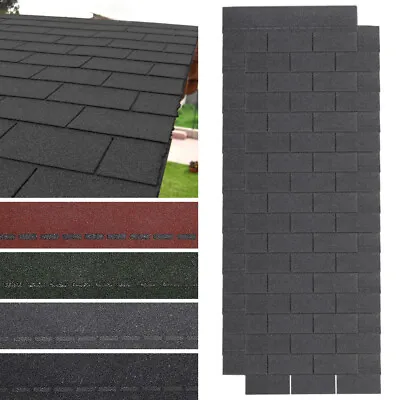 £34.95 • Buy Pack Of 18 Tiles Roofing Felt Shingles Shed Roof Panel Sheet Asphalt House 2.61㎡