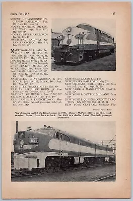 1951 Missouri Pacific Railroad Article New Locomotives EMD Switcher Alco A Unit • $7