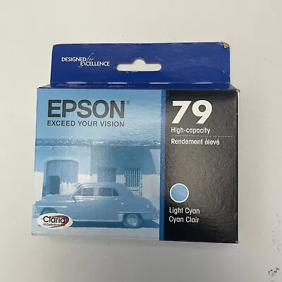 Epson 79 Light Cyan High Yield Ink Cartridge Exp 11/2016 C13T079520 • $12.95