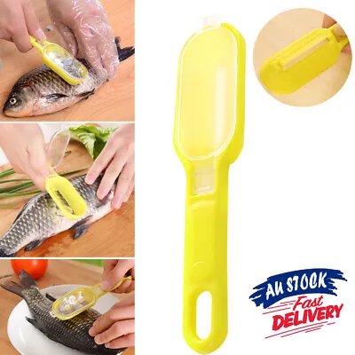 Fast Cleaning Brush Shaver Fishing Remover Scraper Tool Descaler Fish Scales • $9.55