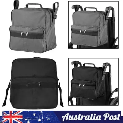 Wheelchair Bag Storage Rollator Scooter Backpack Pockets Wheelchairs Accessories • $33.69