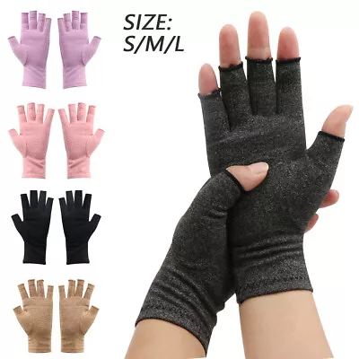 Arthritis Gloves Compression Gloves Support Hand Pain Relief Anti Fingerless US • $8.41