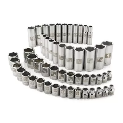 Craftsman Easy Read 3/8  Dr 52 Piece SOCKET SET 6 Pt Metric SAE Std & Deep 35747 • $119.99